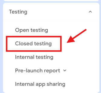 Select Closed Testing